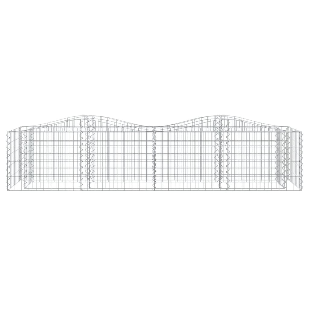 vidaXL Strat înălțat cu gabion arcuit, 200x50x50 cm, fier galvanizat
