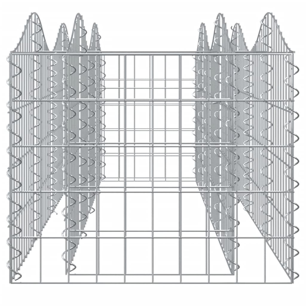 vidaXL Strat înălțat cu gabion arcuit, 200x50x50 cm, fier galvanizat