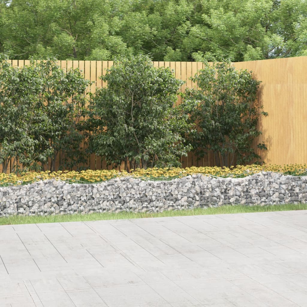 vidaXL Strat înălțat cu gabion arcuit, 800x50x50 cm, fier galvanizat vidaXL Strat înălțat cu gabion arcuit, 800x50x50 cm, fier galvanizat