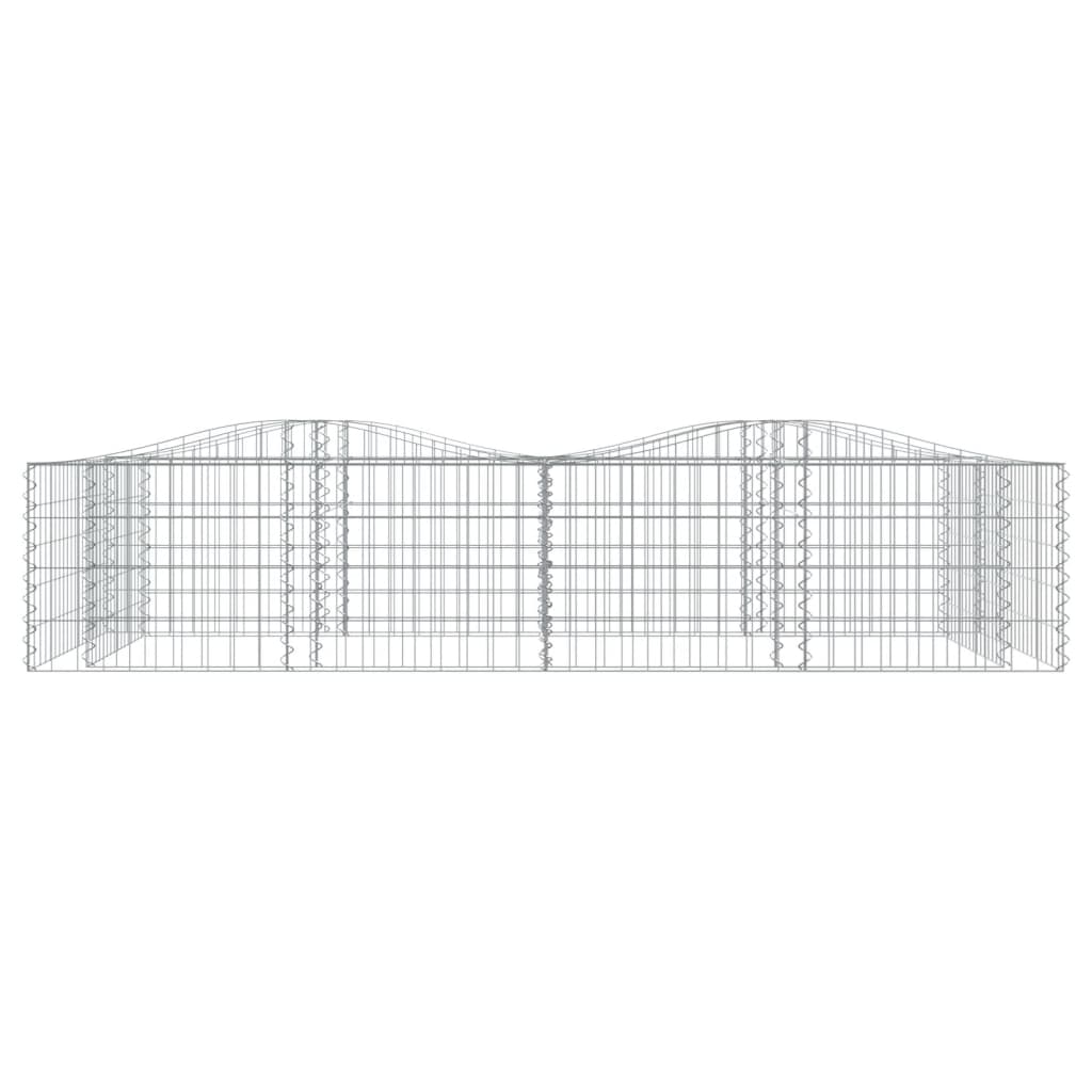 vidaXL Strat înălțat cu gabion arcuit, 200x100x50 cm, fier galvanizat