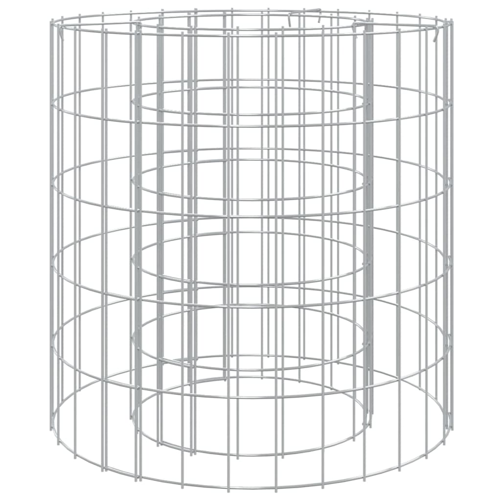 vidaXL Vatră de foc din gabion Ø 50 cm fier galvanizat vidaXL Vatră de foc din gabion Ø 50 cm fier galvanizat