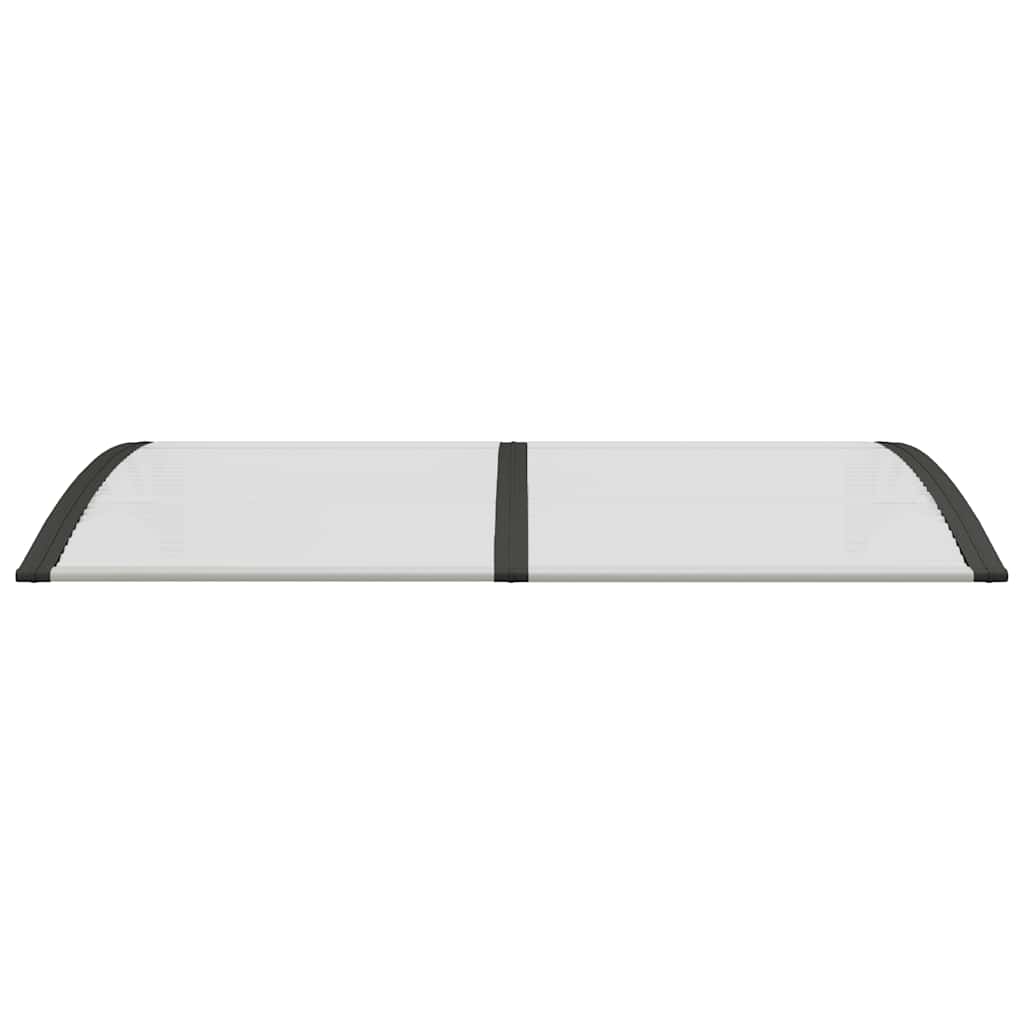 vidaXL Copertină de ușă, negru și transparent, 150x75 cm, policarbonat
