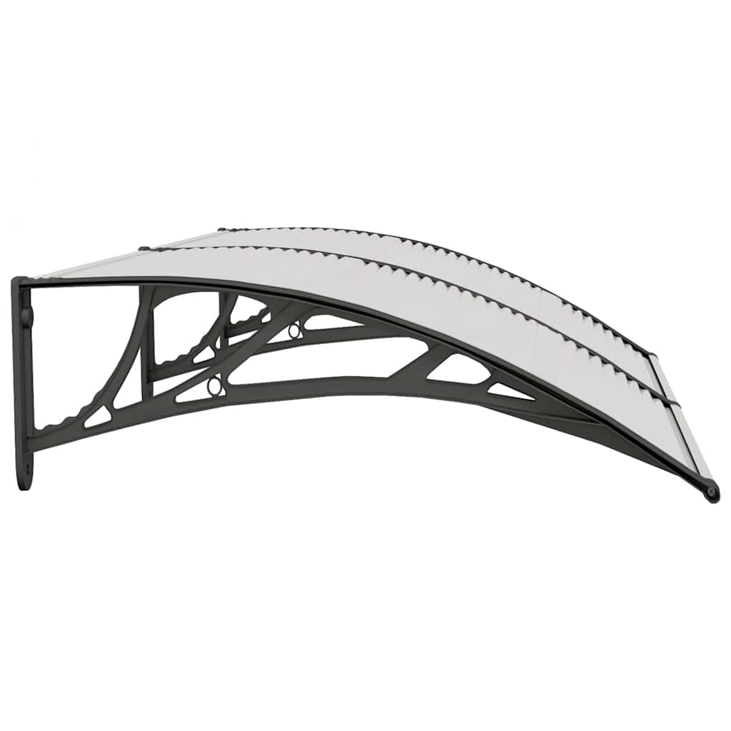 vidaXL Copertină de ușă, negru și transparent, 150x75 cm, policarbonat
