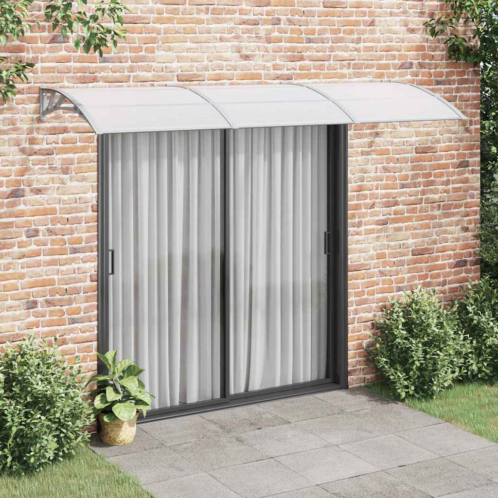 vidaXL Copertină de ușă, gri, 300x75 cm, policarbonat vidaXL Copertină de ușă, gri, 300x75 cm, policarbonat
