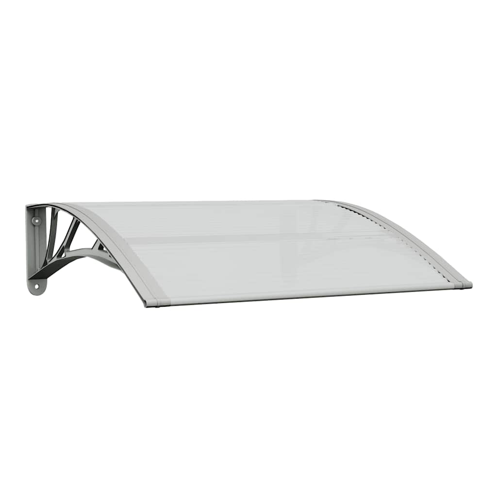vidaXL Copertină de ușă, gri și transparent, 80x75 cm, policarbonat vidaXL Copertină de ușă, gri și transparent, 80x75 cm, policarbonat