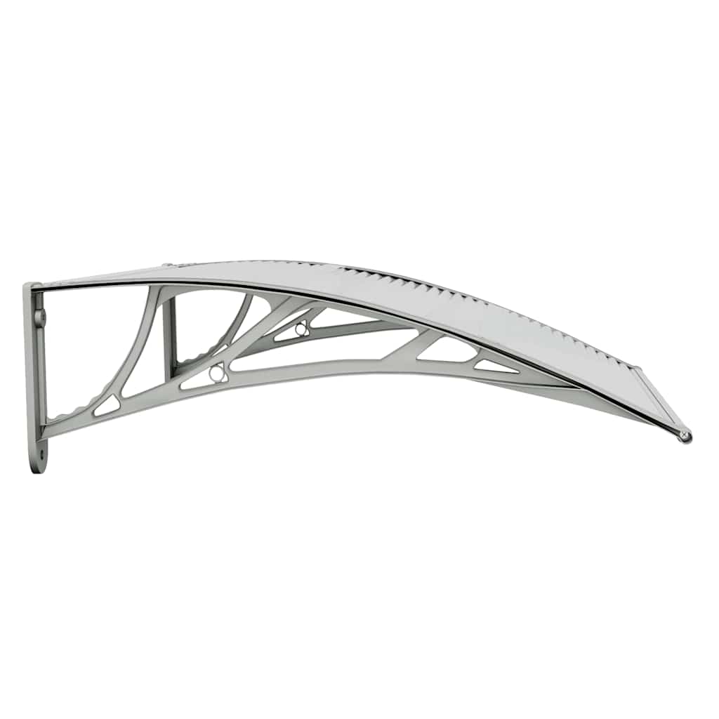 vidaXL Copertină de ușă, gri și transparent, 80x75 cm, policarbonat vidaXL Copertină de ușă, gri și transparent, 80x75 cm, policarbonat