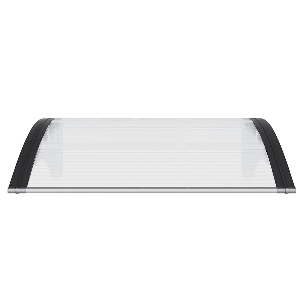 vidaXL Copertină de ușă, negru și transparent, 100x75 cm, policarbonat vidaXL Copertină de ușă, negru și transparent, 100x75 cm, policarbonat