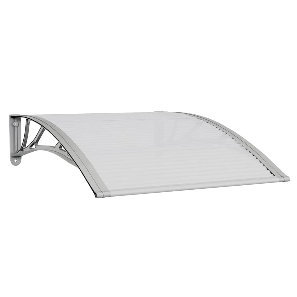 vidaXL Copertină de ușă, gri și transparent, 100x75 cm, policarbonat vidaXL Copertină de ușă, gri și transparent, 100x75 cm, policarbonat