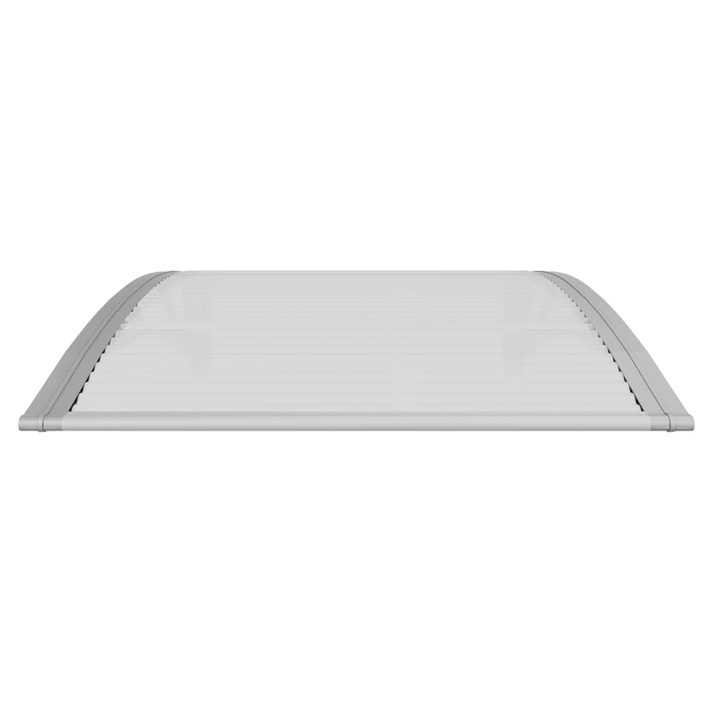 vidaXL Copertină de ușă, gri și transparent, 100x75 cm, policarbonat vidaXL Copertină de ușă, gri și transparent, 100x75 cm, policarbonat