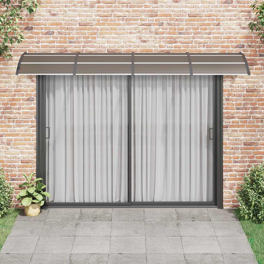 vidaXL Copertină de ușă, negru și transparent, 350x75 cm, policarbonat vidaXL Copertină de ușă, negru și transparent, 350x75 cm, policarbonat