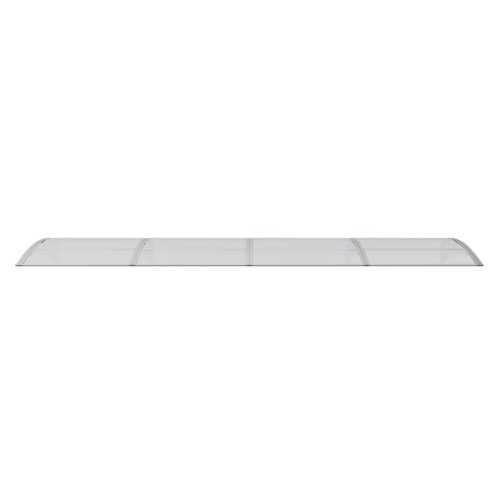 vidaXL Copertină de ușă, gri și transparent, 350x75 cm, policarbonat vidaXL Copertină de ușă, gri și transparent, 350x75 cm, policarbonat