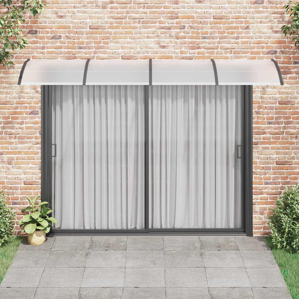 vidaXL Copertină de ușă, negru, 350x100 cm, policarbonat
