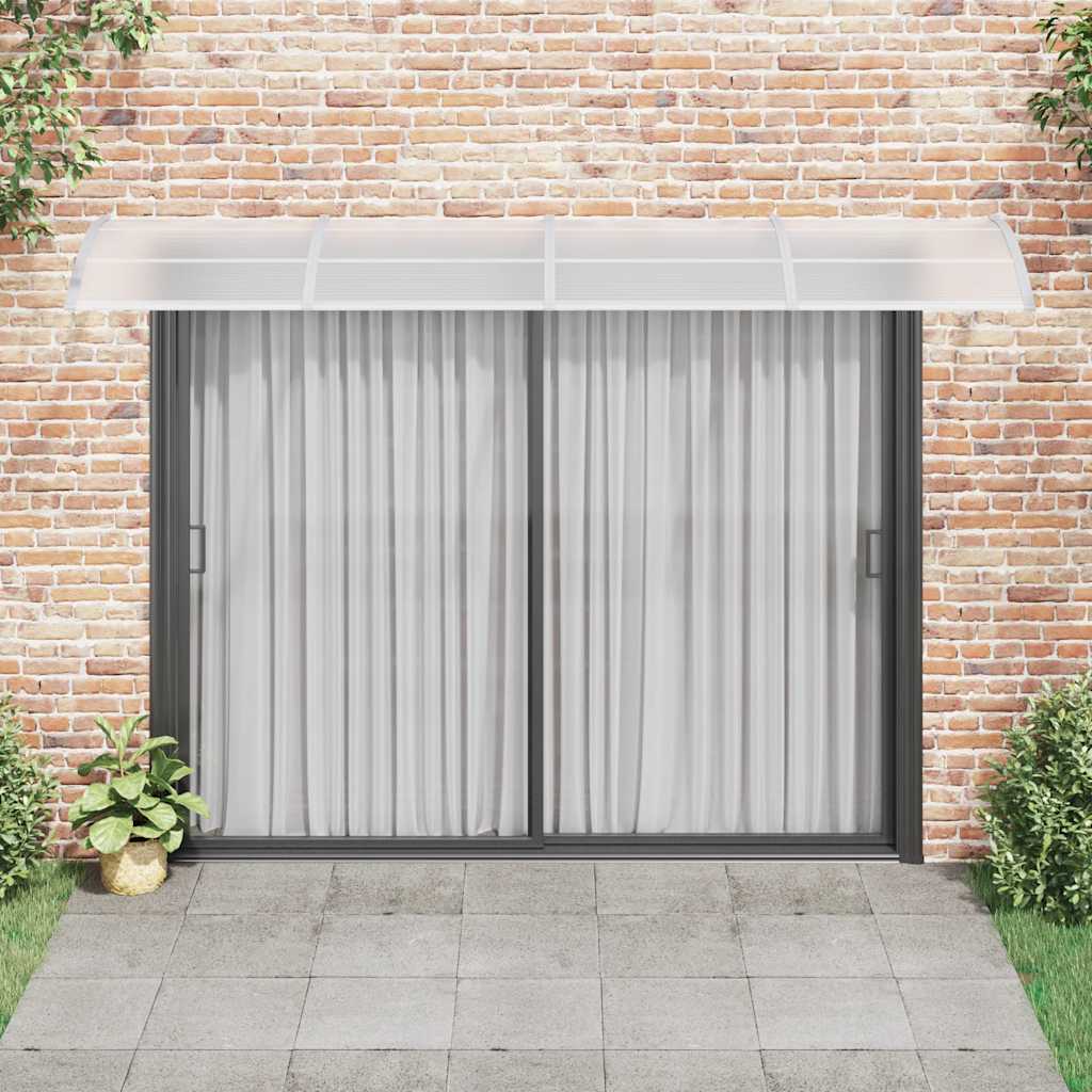 vidaXL Copertină de ușă, gri, 350x100 cm, policarbonat vidaXL Copertină de ușă, gri, 350x100 cm, policarbonat
