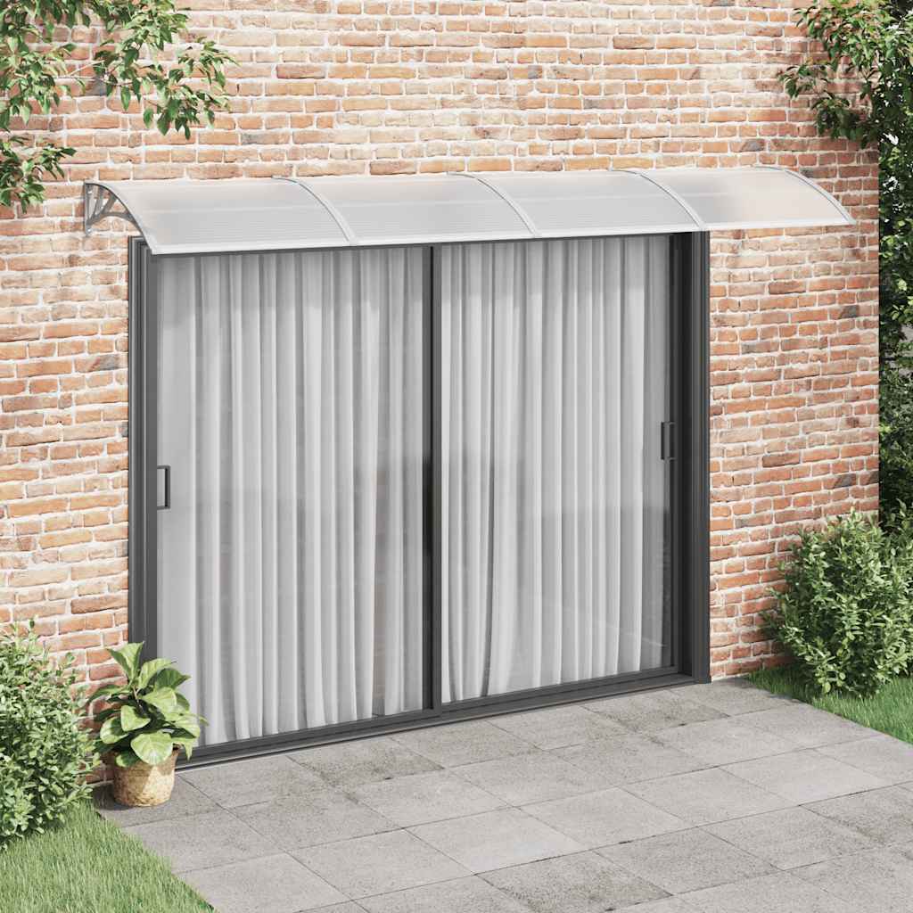 vidaXL Copertină de ușă, gri, 350x100 cm, policarbonat vidaXL Copertină de ușă, gri, 350x100 cm, policarbonat