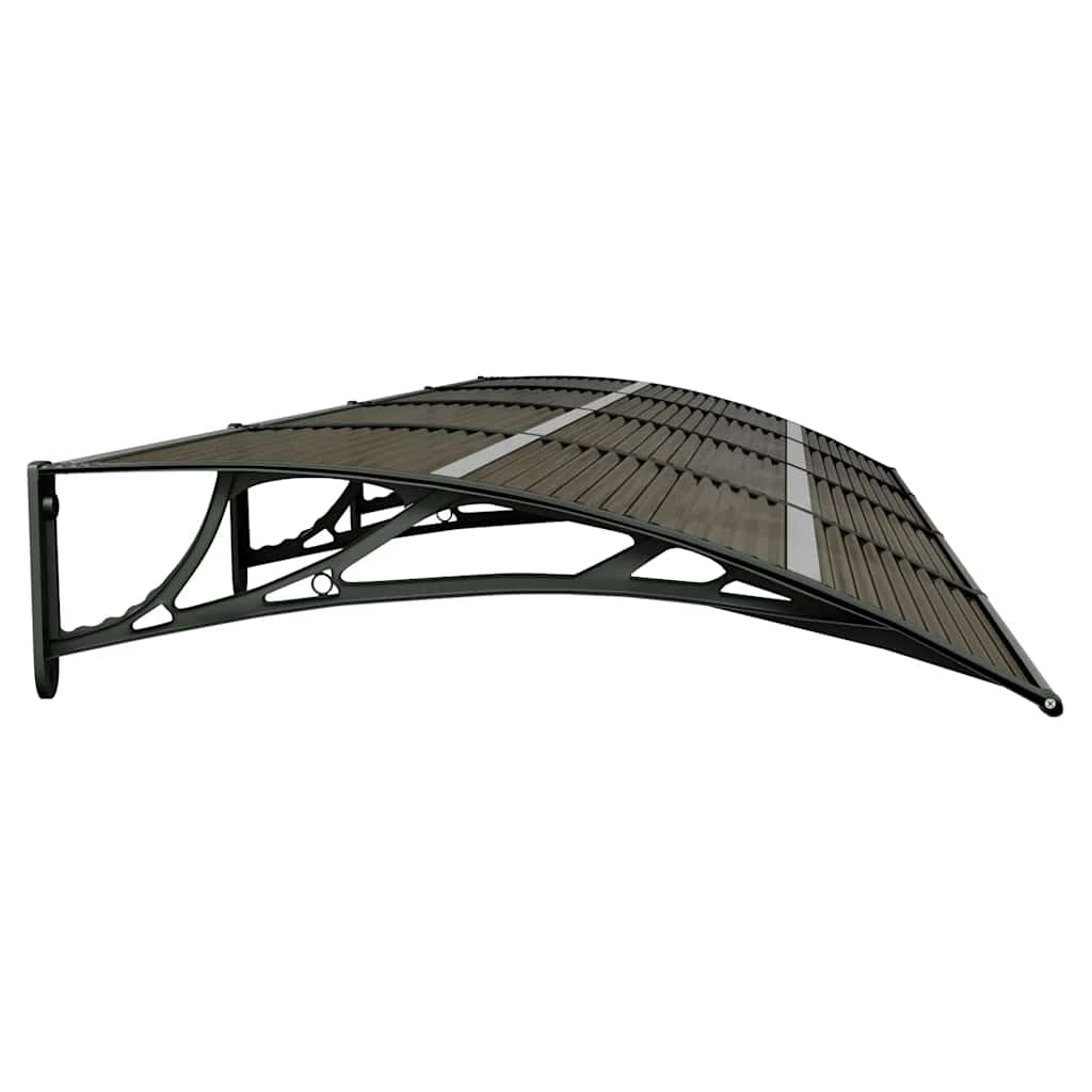 vidaXL Copertină de ușă, negru, 350x100 cm, policarbonat