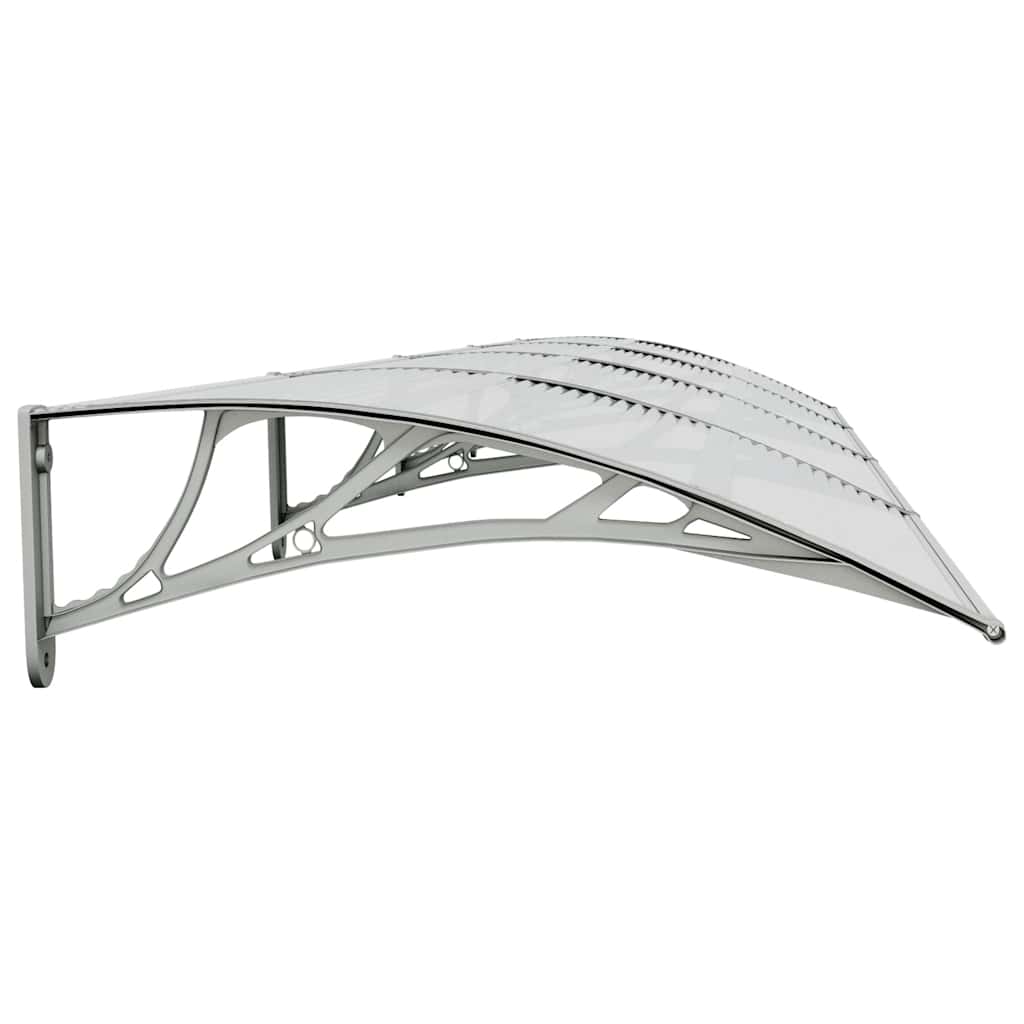vidaXL Copertină de ușă, gri și transparent, 400x75 cm, policarbonat vidaXL Copertină de ușă, gri și transparent, 400x75 cm, policarbonat