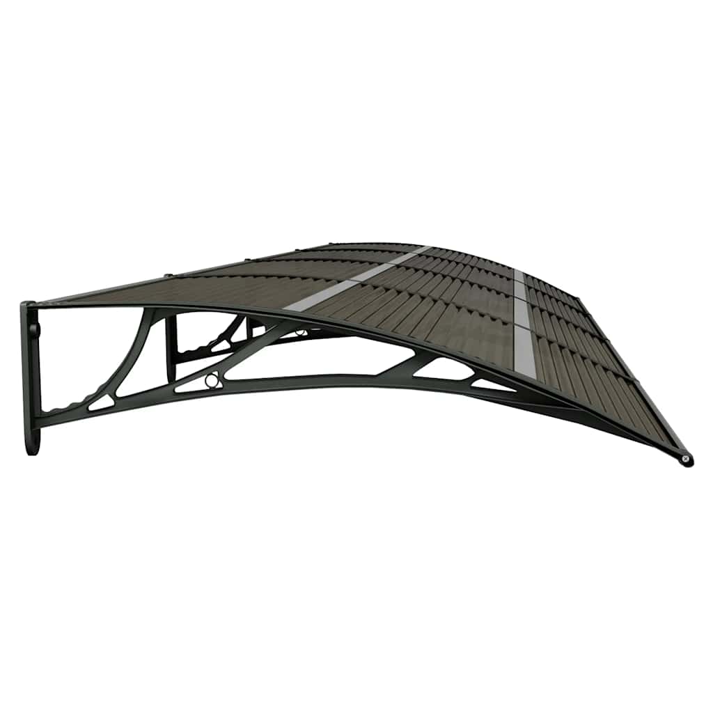 vidaXL Copertină de ușă, negru, 400x100 cm, policarbonat vidaXL Copertină de ușă, negru, 400x100 cm, policarbonat