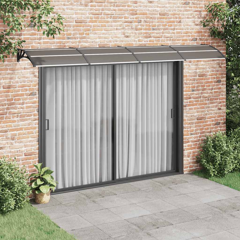 vidaXL Copertină de ușă, negru, 400x100 cm, policarbonat vidaXL Copertină de ușă, negru, 400x100 cm, policarbonat