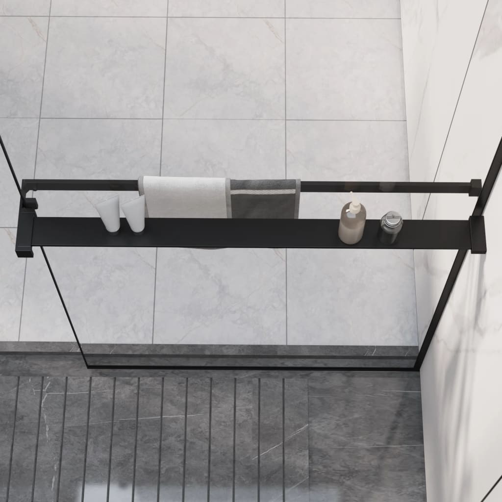 vidaXL Raft de duș pentru perete cabină de duș, negru, 80 cm, aluminiu vidaXL Raft de duș pentru perete cabină de duș, negru, 80 cm, aluminiu