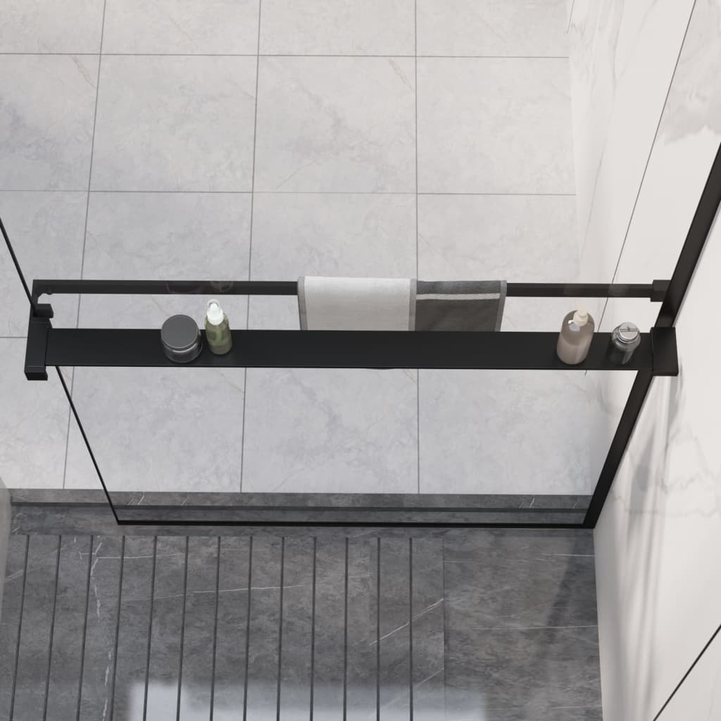 vidaXL Raft de duș pentru perete cabină de duș, negru, 90 cm, aluminiu vidaXL Raft de duș pentru perete cabină de duș, negru, 90 cm, aluminiu
