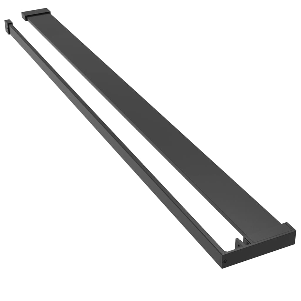 vidaXL Raft de duș pentru perete cabină de duș negru, 115 cm, aluminiu vidaXL Raft de duș pentru perete cabină de duș negru, 115 cm, aluminiu