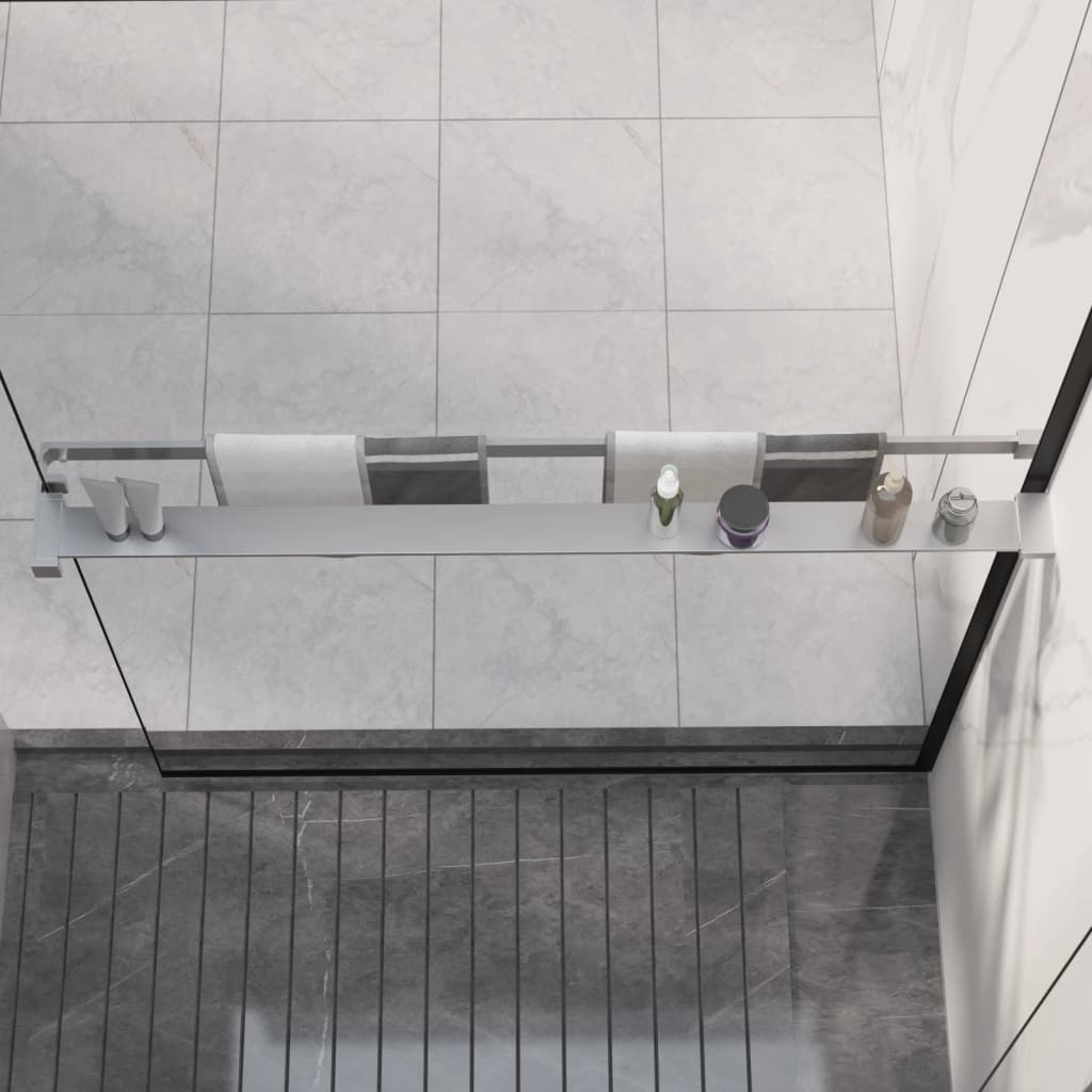 vidaXL Raft de duș pentru perete cabină de duș, crom, 100 cm, aluminiu vidaXL Raft de duș pentru perete cabină de duș, crom, 100 cm, aluminiu
