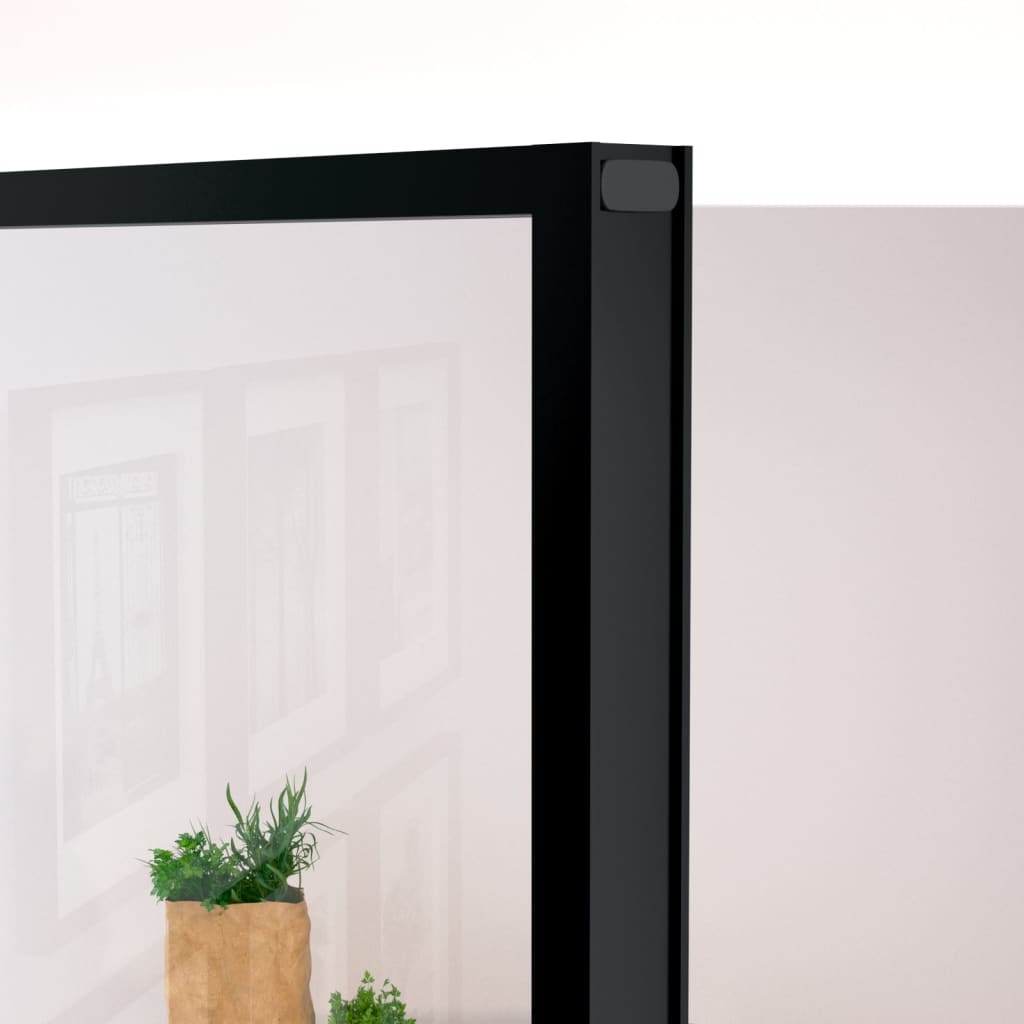 vidaXL Ușă de interior negru 83x201,5 cm sticlă securiz./aluminiu slim vidaXL Ușă de interior negru 83x201,5 cm sticlă securiz./aluminiu slim