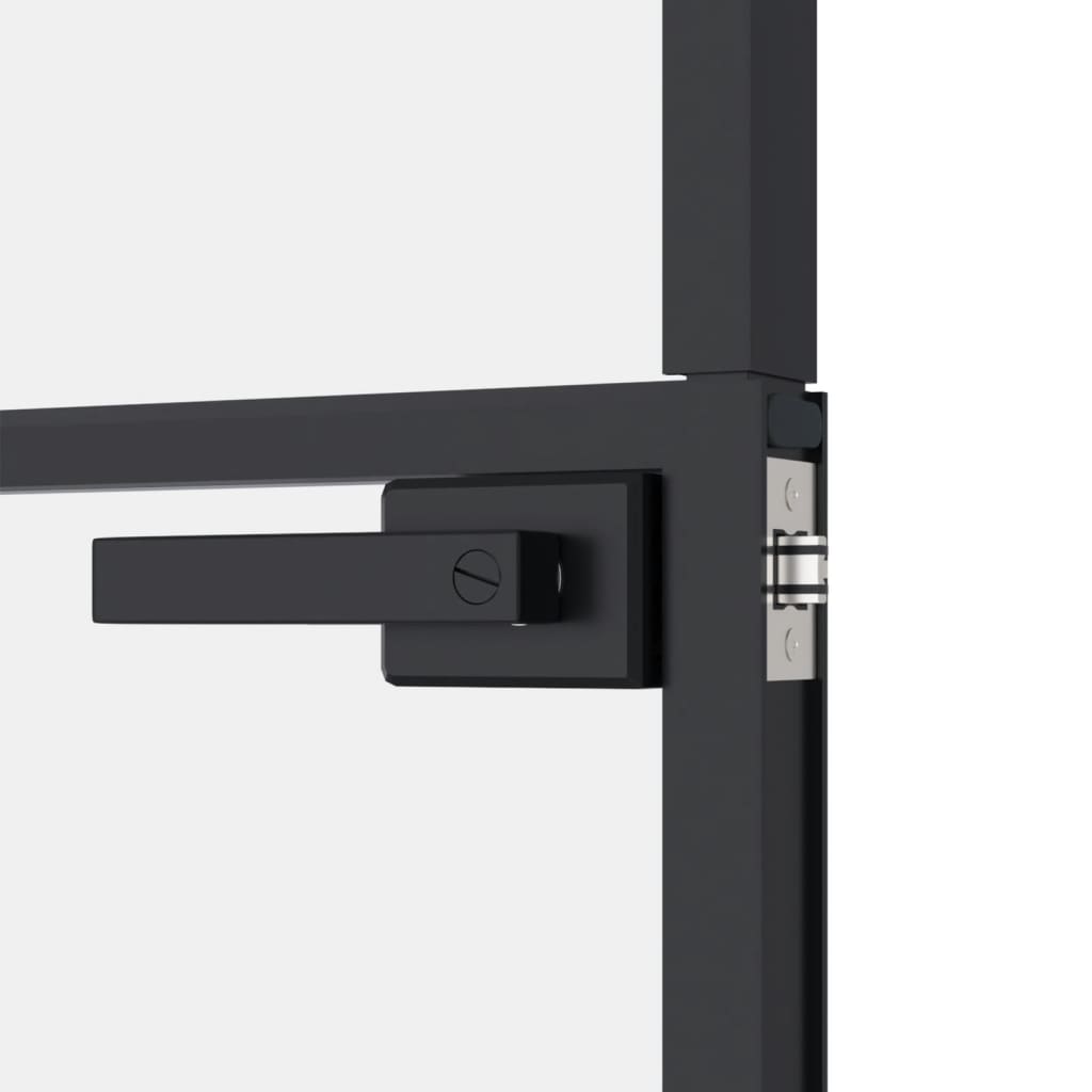 vidaXL Ușă de interior negru 83x201,5 cm sticlă securiz./aluminiu slim vidaXL Ușă de interior negru 83x201,5 cm sticlă securiz./aluminiu slim