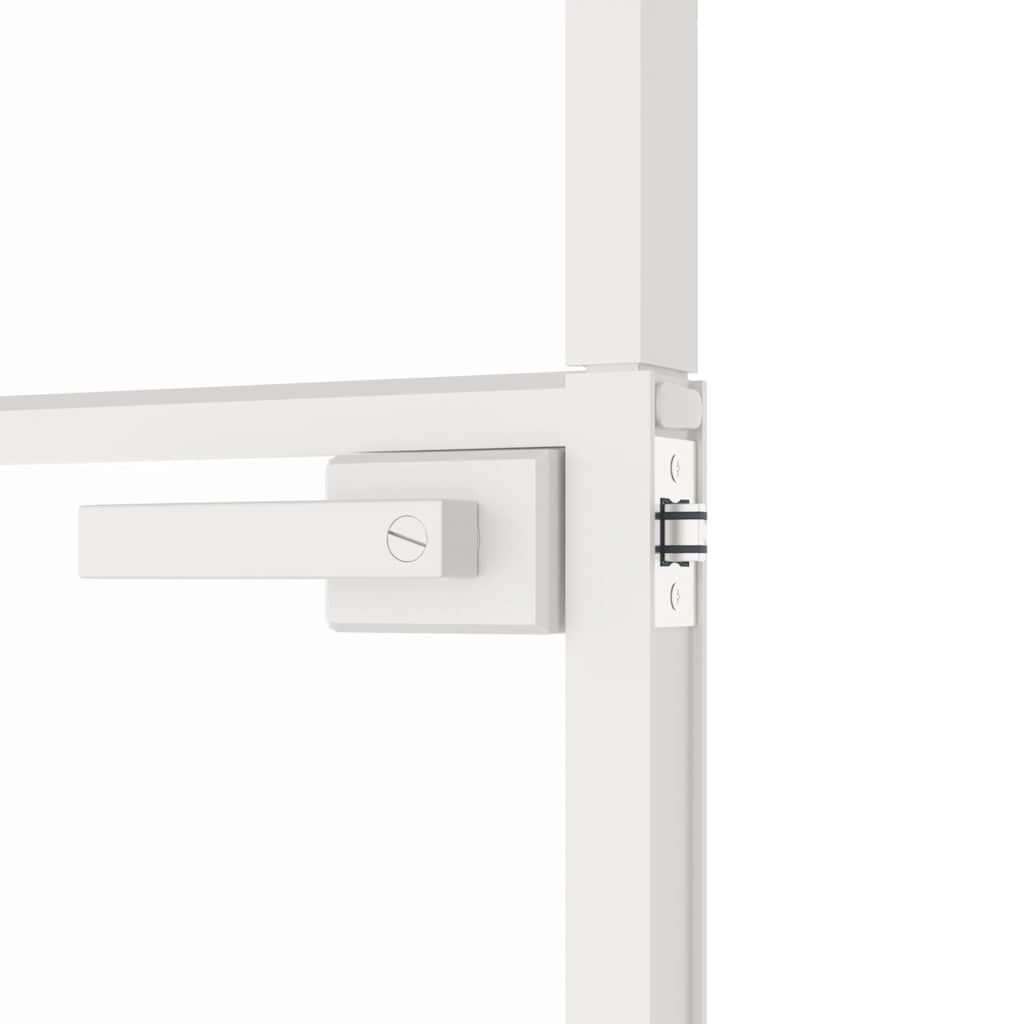 vidaXL Ușă de interior alb 83x201,5 cm sticlă securiz. / aluminiu slim