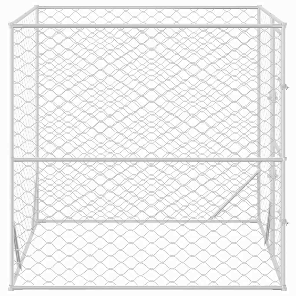 vidaXL Padoc de exterior pentru câini argintiu 2x2x2 m oțel galvanizat vidaXL Padoc de exterior pentru câini argintiu 2x2x2 m oțel galvanizat