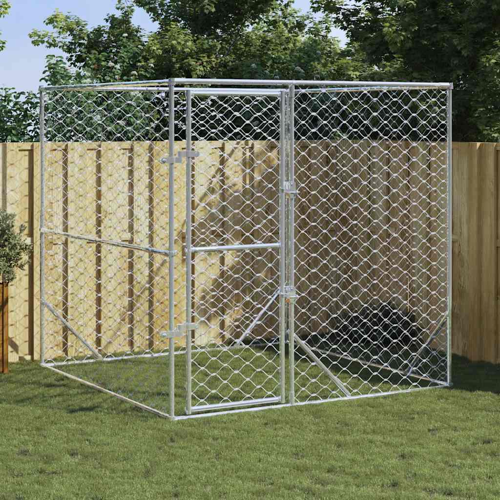 vidaXL Padoc de exterior pentru câini argintiu 2x2x2 m oțel galvanizat vidaXL Padoc de exterior pentru câini argintiu 2x2x2 m oțel galvanizat