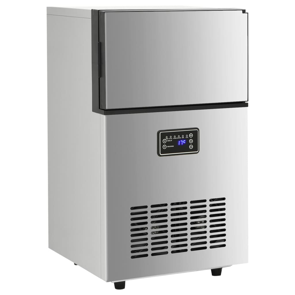 vidaXL Aparat de făcut cuburi de gheață, argintiu, 45 kg / 24 h vidaXL Aparat de făcut cuburi de gheață, argintiu, 45 kg / 24 h