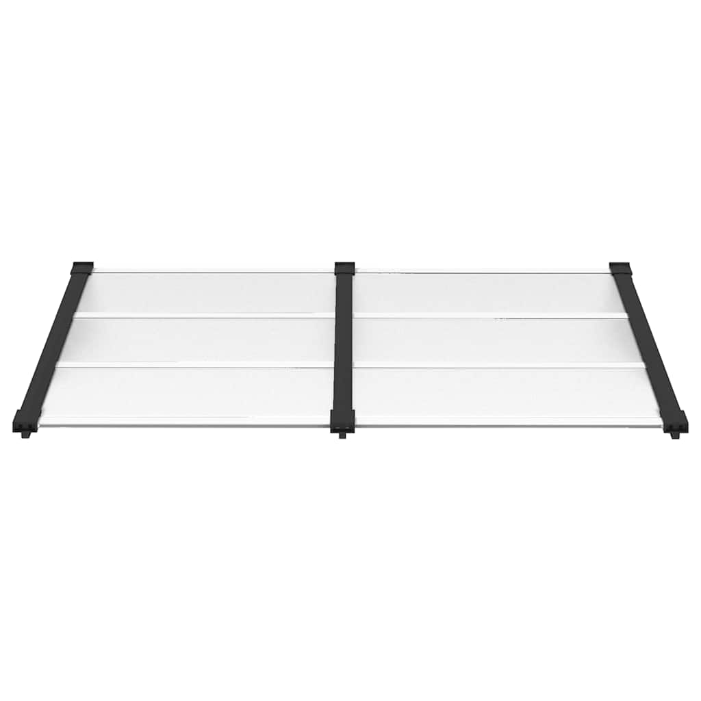 vidaXL Copertină de ușă, negru și transparent 152,5x90 cm policarbonat vidaXL Copertină de ușă, negru și transparent 152,5x90 cm policarbonat