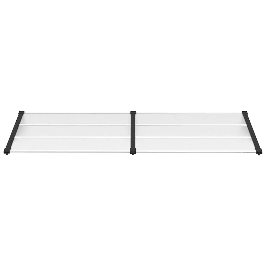 vidaXL Copertină de ușă, negru și transparent, 239x90 cm, policarbonat vidaXL Copertină de ușă, negru și transparent, 239x90 cm, policarbonat