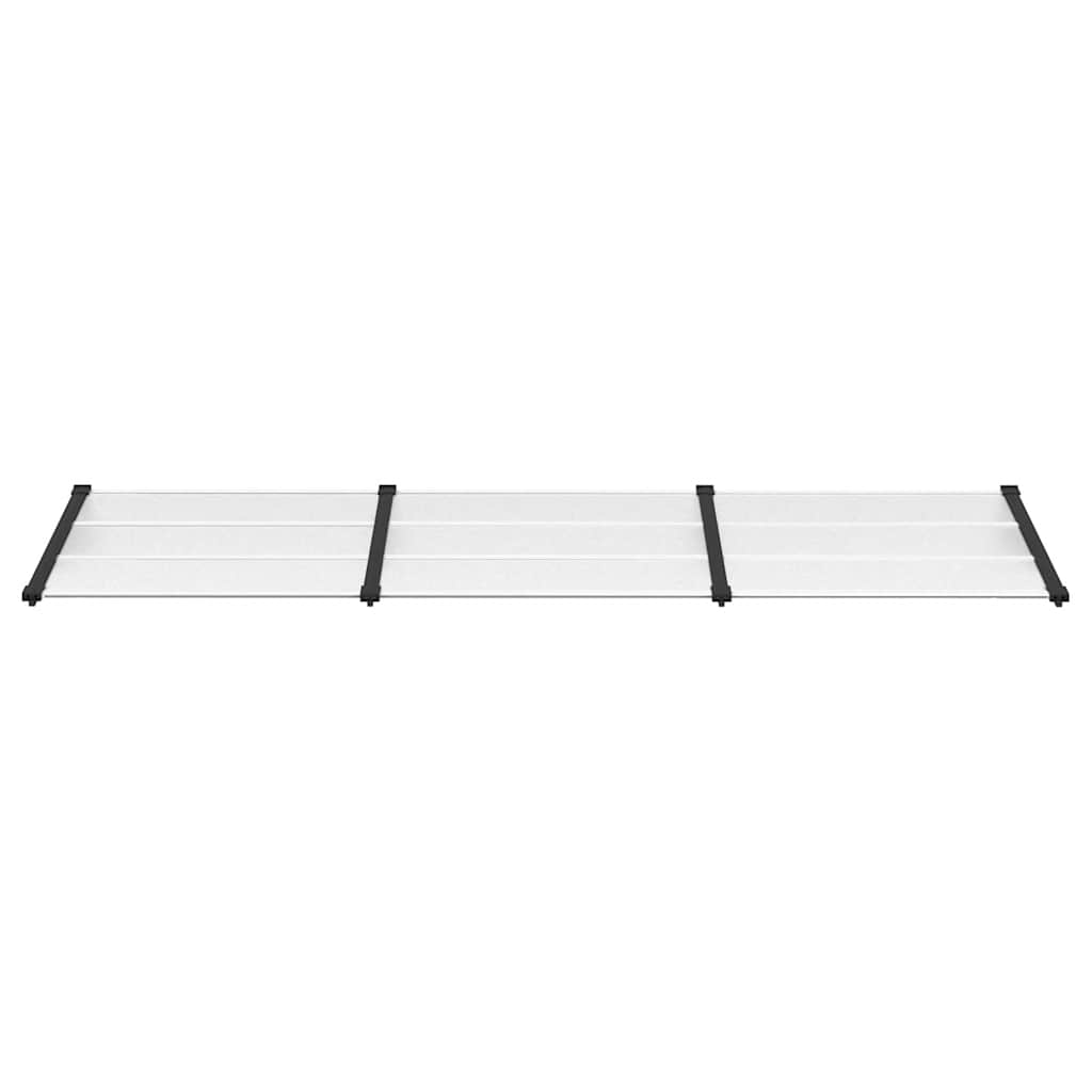vidaXL Copertină de ușă, negru și transparent 297,5x90 cm policarbonat vidaXL Copertină de ușă, negru și transparent 297,5x90 cm policarbonat