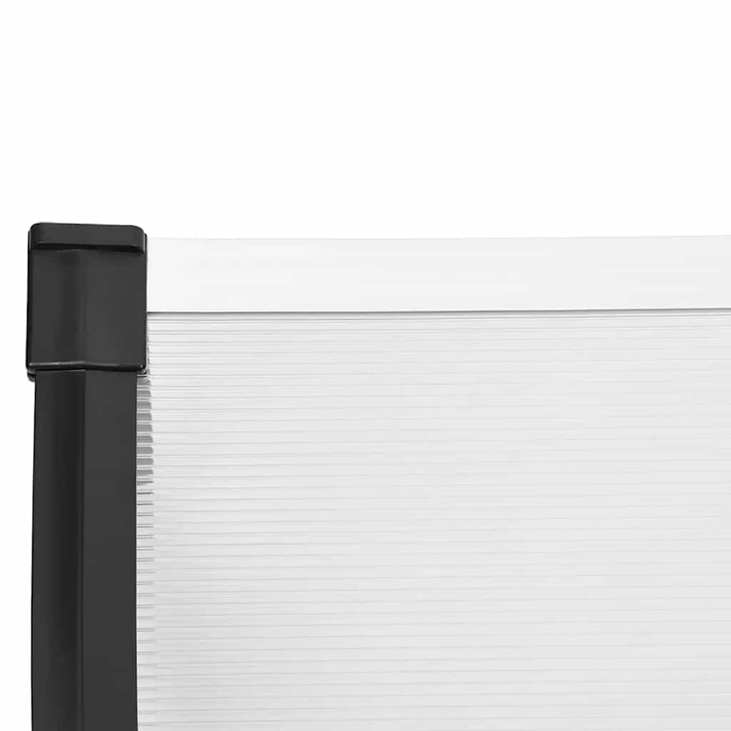 vidaXL Copertină de ușă, negru și transparent 297,5x90 cm policarbonat vidaXL Copertină de ușă, negru și transparent 297,5x90 cm policarbonat