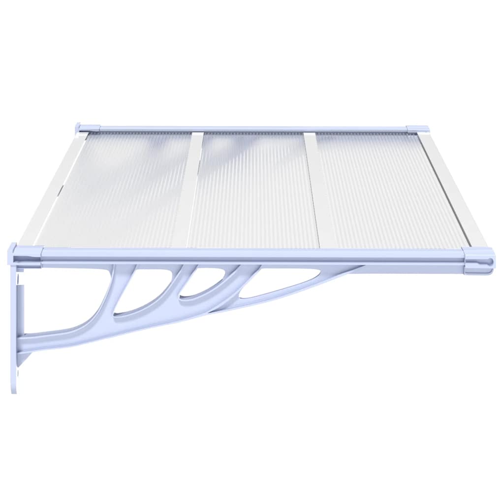 vidaXL Copertină de ușă, gri și transparent, 122x90 cm, policarbonat vidaXL Copertină de ușă, gri și transparent, 122x90 cm, policarbonat