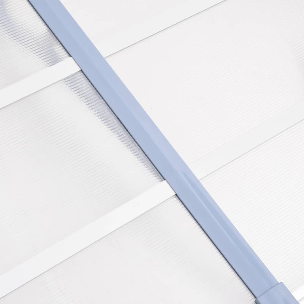 vidaXL Copertină de ușă, gri și transparent, 122x90 cm, policarbonat vidaXL Copertină de ușă, gri și transparent, 122x90 cm, policarbonat
