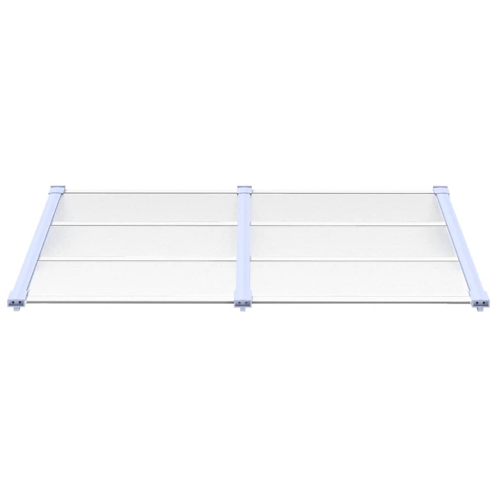 vidaXL Copertină de ușă, gri și transparent, 152,5x90 cm, policarbonat