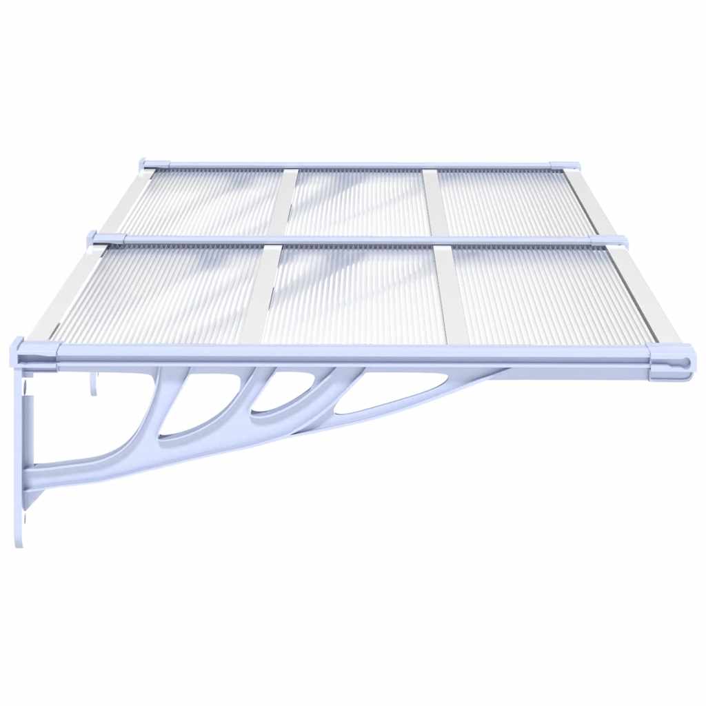 vidaXL Copertină de ușă, gri și transparent, 152,5x90 cm, policarbonat