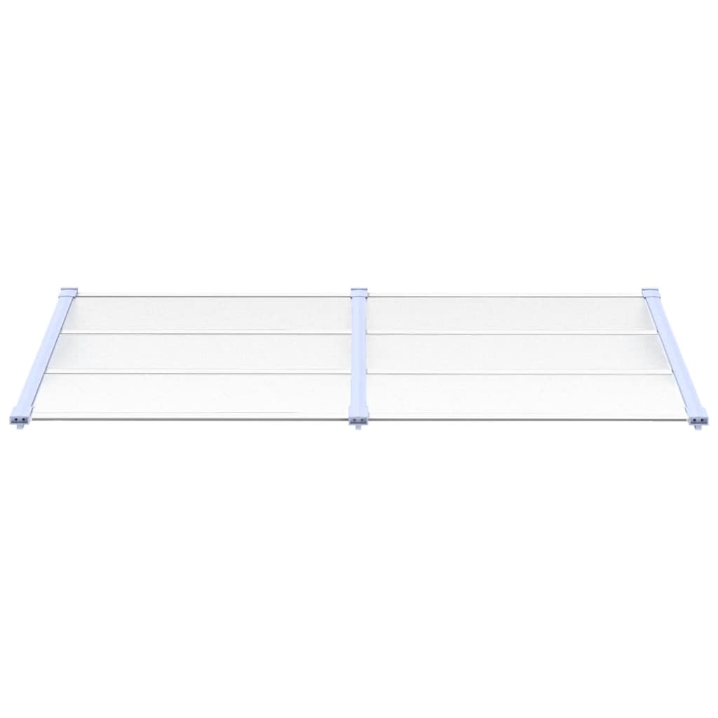 vidaXL Copertină de ușă, gri și transparent, 199x90 cm, policarbonat