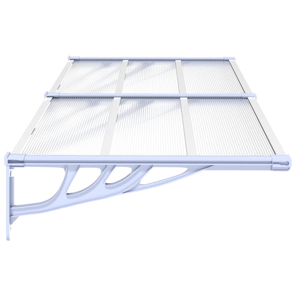 vidaXL Copertină de ușă, gri și transparent, 199x90 cm, policarbonat