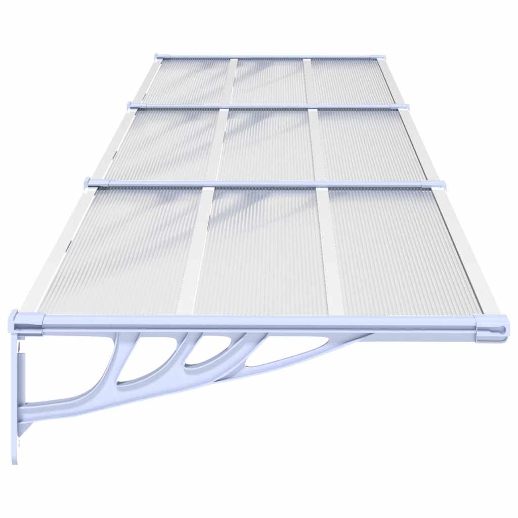 vidaXL Copertină de ușă, gri și transparent, 358,5x90 cm, policarbonat vidaXL Copertină de ușă, gri și transparent, 358,5x90 cm, policarbonat