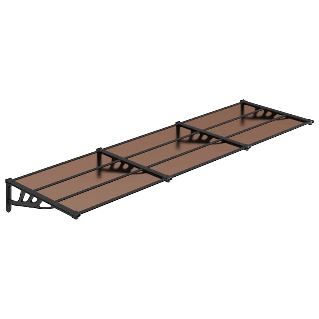 vidaXL Copertină de ușă, negru, 297,5x90 cm, policarbonat vidaXL Copertină de ușă, negru, 297,5x90 cm, policarbonat