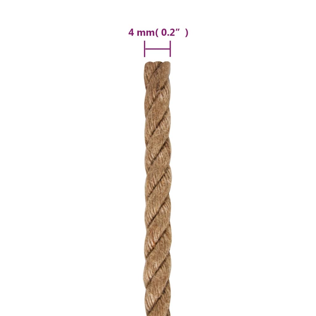 vidaXL Funie de iută 50 m lungime, 4 mm grosime vidaXL Funie de iută 50 m lungime, 4 mm grosime