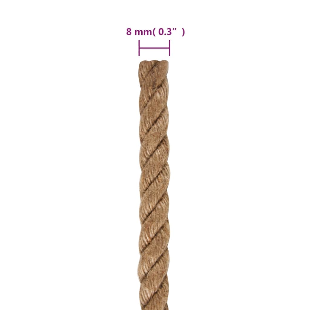 vidaXL Funie de iută 50 m lungime, 8 mm grosime vidaXL Funie de iută 50 m lungime, 8 mm grosime