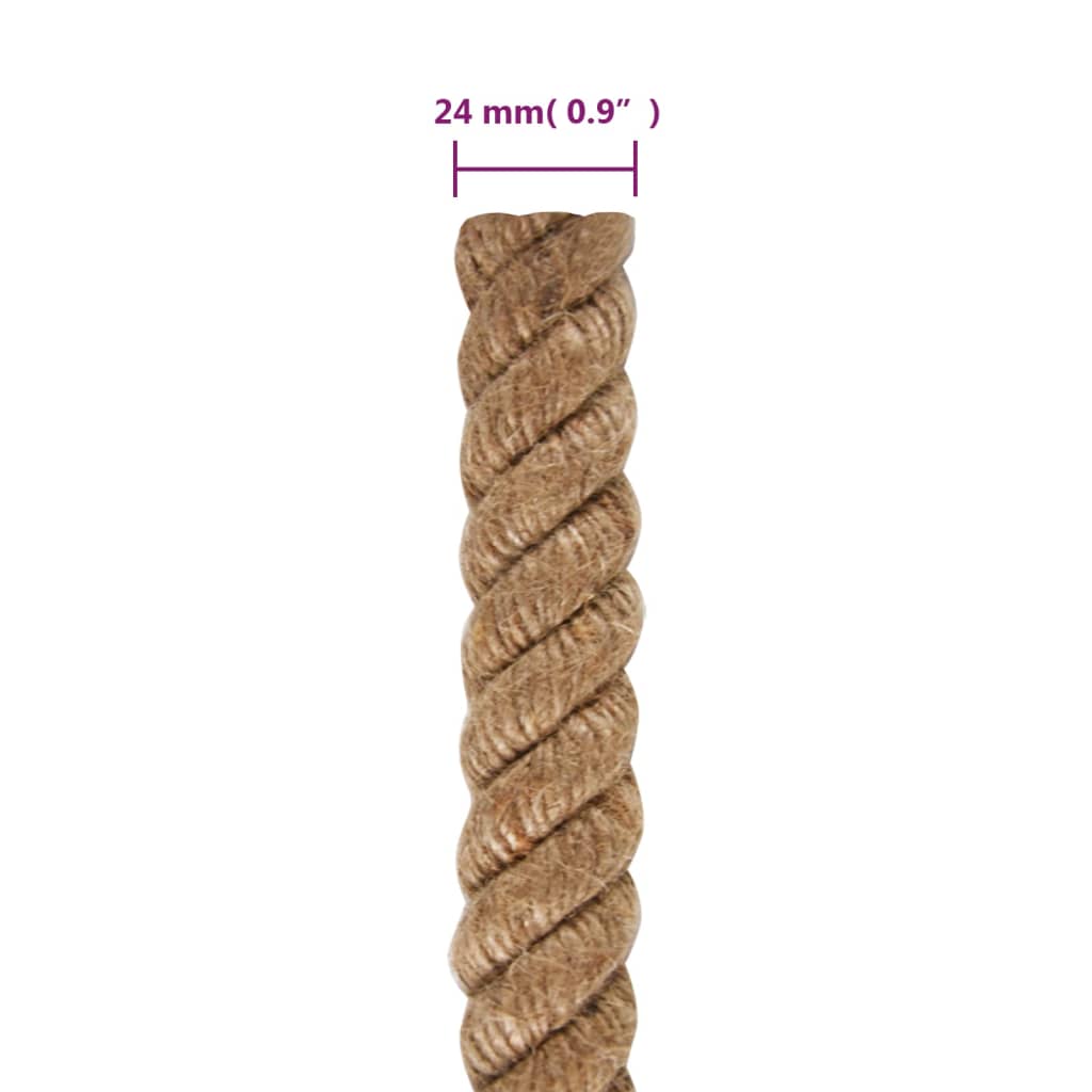 vidaXL Funie de iută 50 m lungime, 24 mm grosime vidaXL Funie de iută 50 m lungime, 24 mm grosime