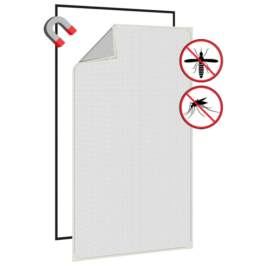 vidaXL Plasă insecte magnetică pentru ferestre, alb, 80x140 cm vidaXL Plasă insecte magnetică pentru ferestre, alb, 80x140 cm