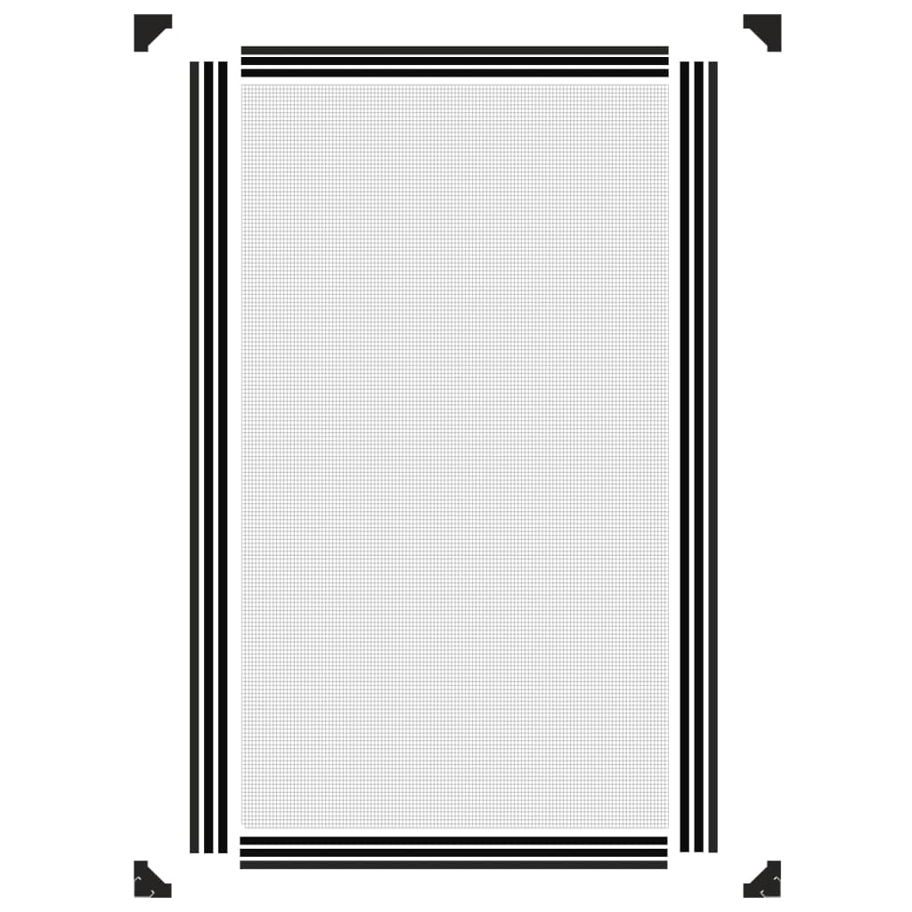 vidaXL Plasă insecte magnetică pentru ferestre, antracit, 80x140 cm vidaXL Plasă insecte magnetică pentru ferestre, antracit, 80x140 cm