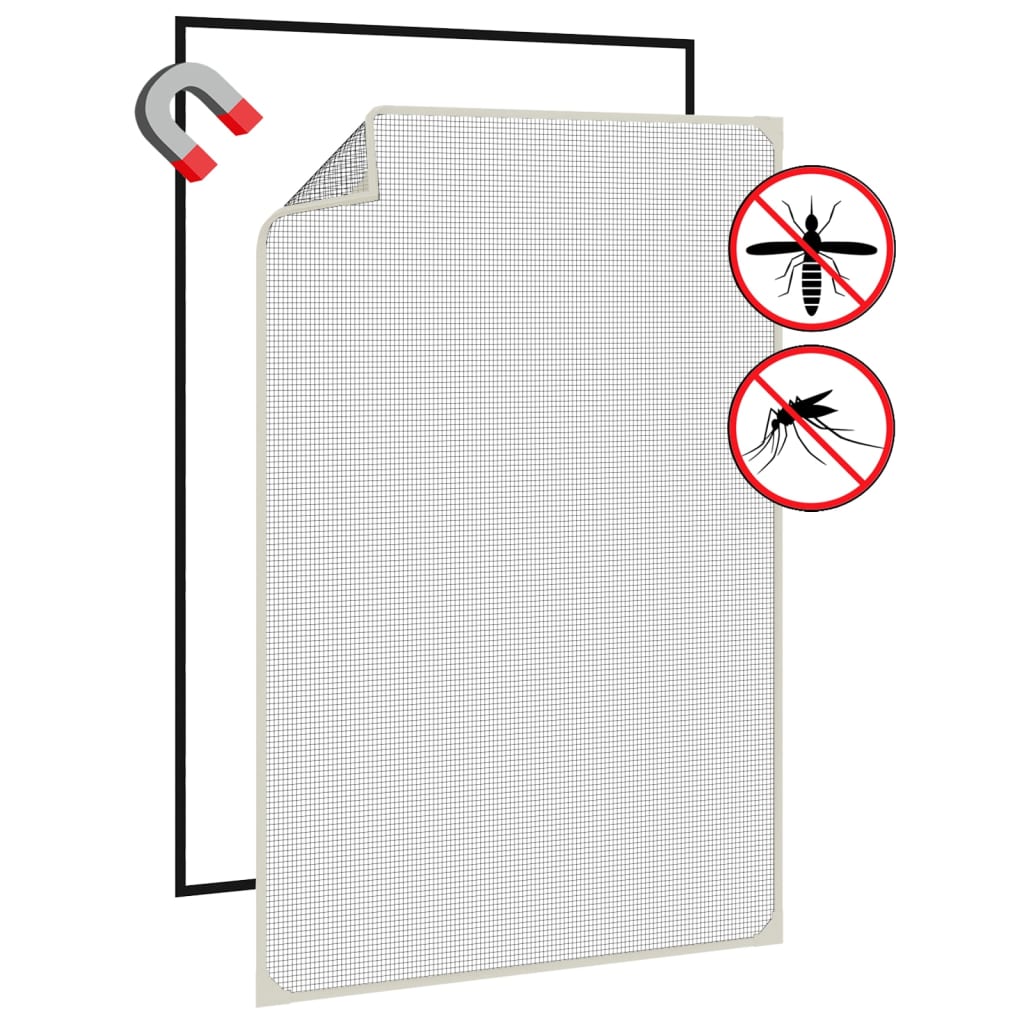 vidaXL Plasă insecte magnetică pentru ferestre, alb, 80x120 cm vidaXL Plasă insecte magnetică pentru ferestre, alb, 80x120 cm